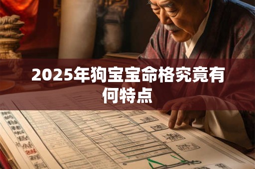 2025年狗宝宝命格究竟有何特点