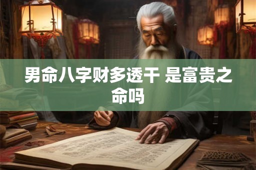 男命八字财多透干 是富贵之命吗