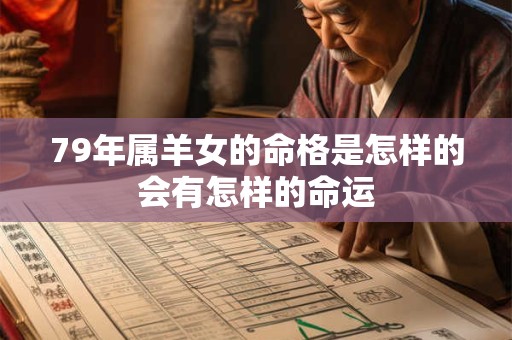 79年属羊女的命格是怎样的会有怎样的命运