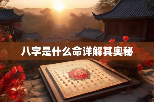 八字是什么命详解其奥秘