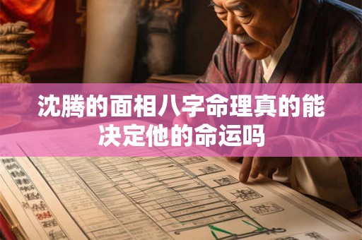沈腾的面相八字命理真的能决定他的命运吗