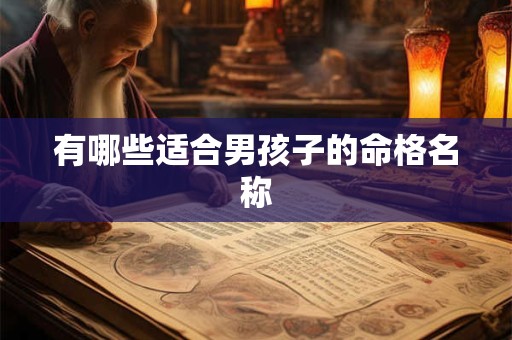 有哪些适合男孩子的命格名称