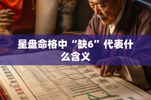 星盘命格中“缺6”代表什么含义