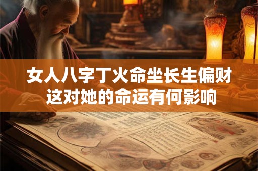 女人八字丁火命坐长生偏财 这对她的命运有何影响