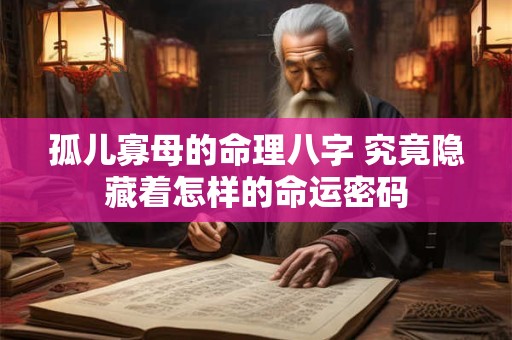 孤儿寡母的命理八字 究竟隐藏着怎样的命运密码