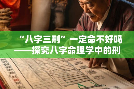 “八字三刑”一定命不好吗——探究八字命理学中的刑冲关系