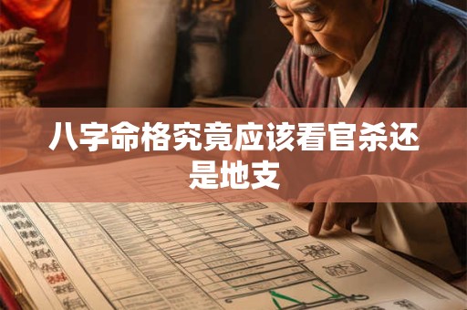 八字命格究竟应该看官杀还是地支