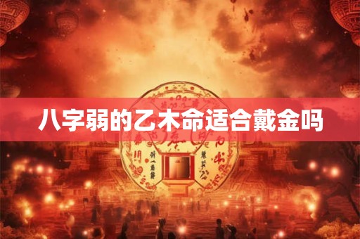 八字弱的乙木命适合戴金吗