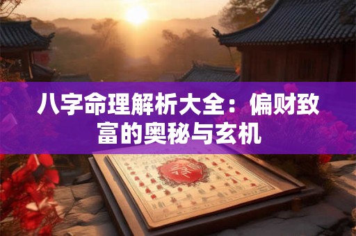 八字命理解析大全：偏财致富的奥秘与玄机