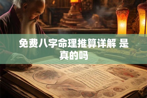 免费八字命理推算详解 是真的吗