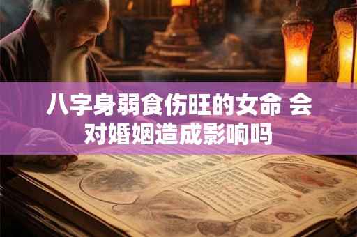 八字身弱食伤旺的女命 会对婚姻造成影响吗