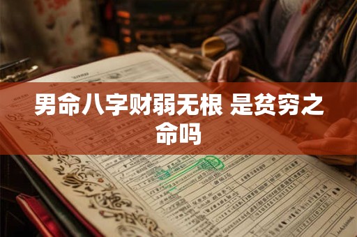 男命八字财弱无根 是贫穷之命吗