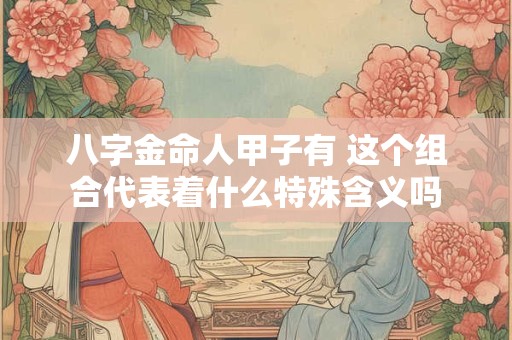 八字金命人甲子有 这个组合代表着什么特殊含义吗