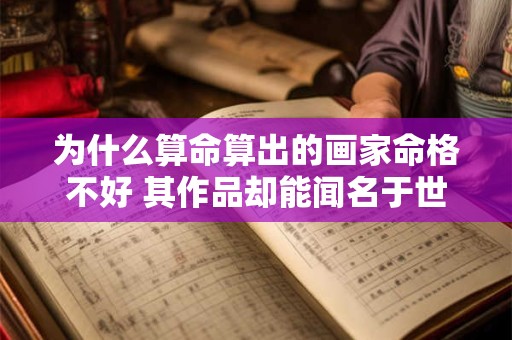 为什么算命算出的画家命格不好 其作品却能闻名于世