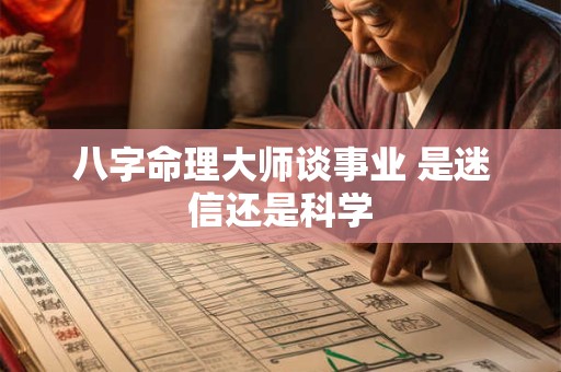 八字命理大师谈事业 是迷信还是科学