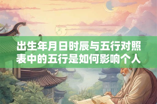 出生年月日时辰与五行对照表中的五行是如何影响个人命运的