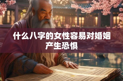 什么八字的女性容易对婚姻产生恐惧