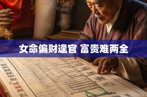 女命偏财逢官 富贵难两全