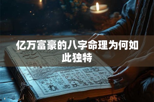 亿万富豪的八字命理为何如此独特