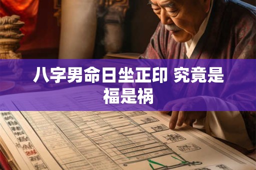 八字男命日坐正印 究竟是福是祸