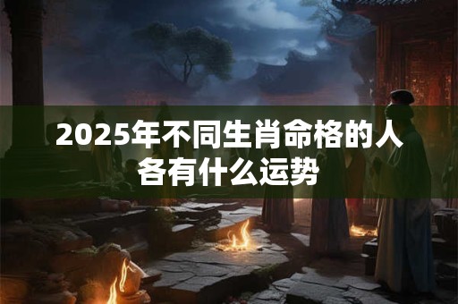 2025年不同生肖命格的人各有什么运势