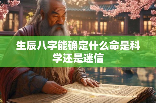 生辰八字能确定什么命是科学还是迷信