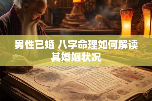 男性已婚 八字命理如何解读其婚姻状况