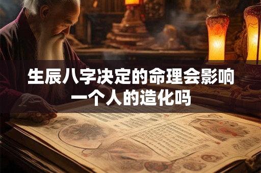 生辰八字决定的命理会影响一个人的造化吗