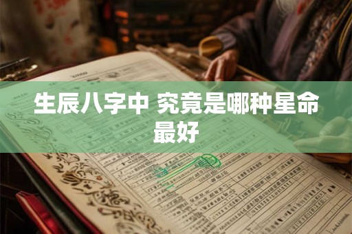生辰八字中 究竟是哪种星命最好