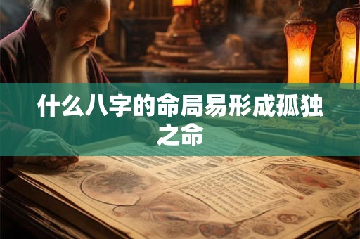 什么八字的命局易形成孤独之命