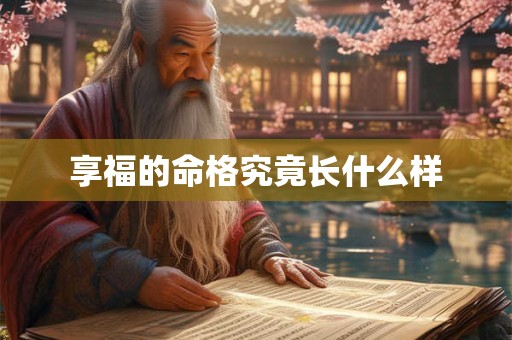 享福的命格究竟长什么样