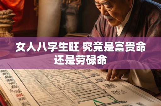 女人八字生旺 究竟是富贵命还是劳碌命