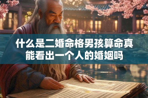 什么是二婚命格男孩算命真能看出一个人的婚姻吗