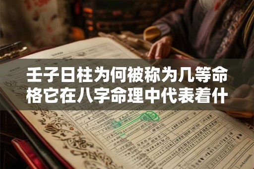 壬子日柱为何被称为几等命格它在八字命理中代表着什么意义