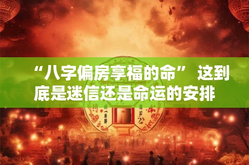 “八字偏房享福的命” 这到底是迷信还是命运的安排