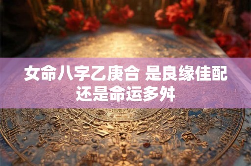 女命八字乙庚合 是良缘佳配还是命运多舛