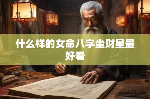 什么样的女命八字坐财星最好看