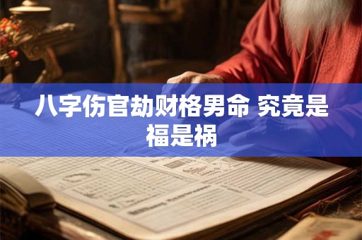 八字伤官劫财格男命 究竟是福是祸