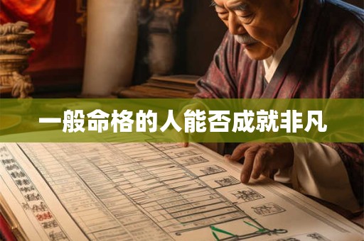 一般命格的人能否成就非凡