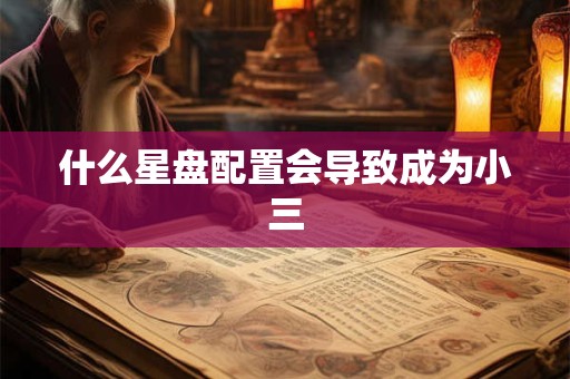 什么星盘配置会导致成为小三