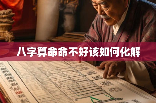 八字算命命不好该如何化解
