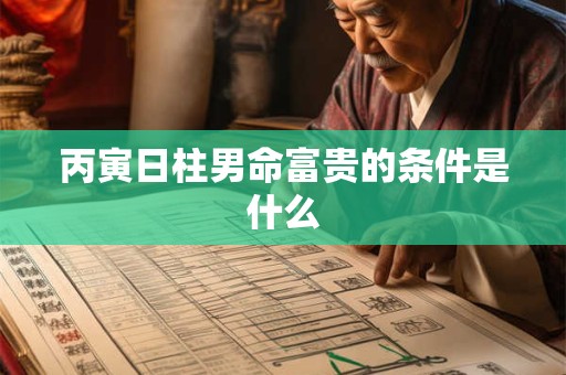 丙寅日柱男命富贵的条件是什么