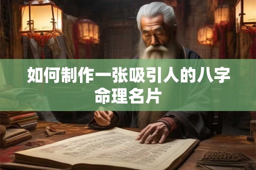 如何制作一张吸引人的八字命理名片