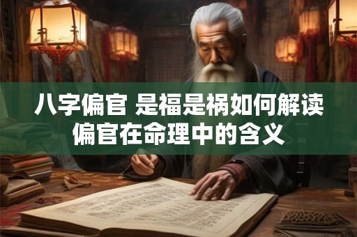 八字偏官 是福是祸如何解读偏官在命理中的含义