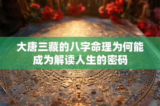 大唐三藏的八字命理为何能成为解读人生的密码