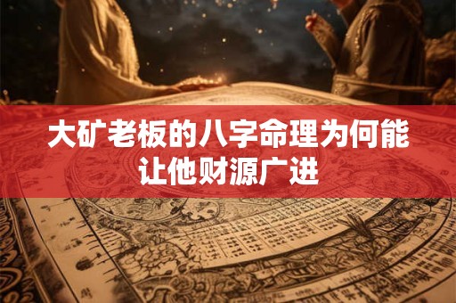 大矿老板的八字命理为何能让他财源广进
