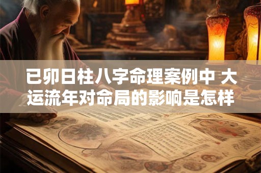 已卯日柱八字命理案例中 大运流年对命局的影响是怎样的