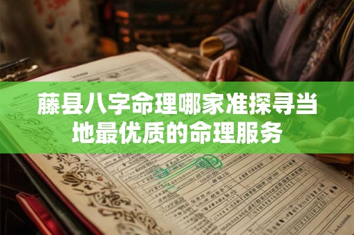 藤县八字命理哪家准探寻当地最优质的命理服务