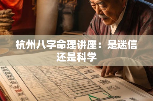 杭州八字命理讲座：是迷信还是科学
