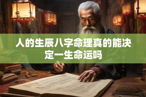 人的生辰八字命理真的能决定一生命运吗